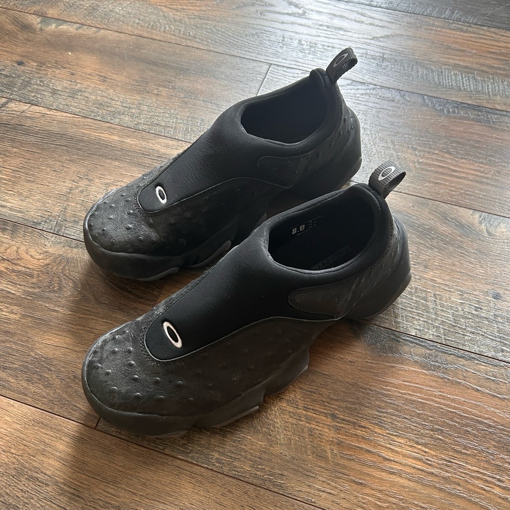 Oakley Brain Dead Factory Team Flesh Slip-ons Black Ostrich Mens Size 8